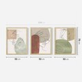 Zestaw obrazy w ramie 50x70 galeria - Twarze, kobiet, nowoczesne, boho - rama drewno
