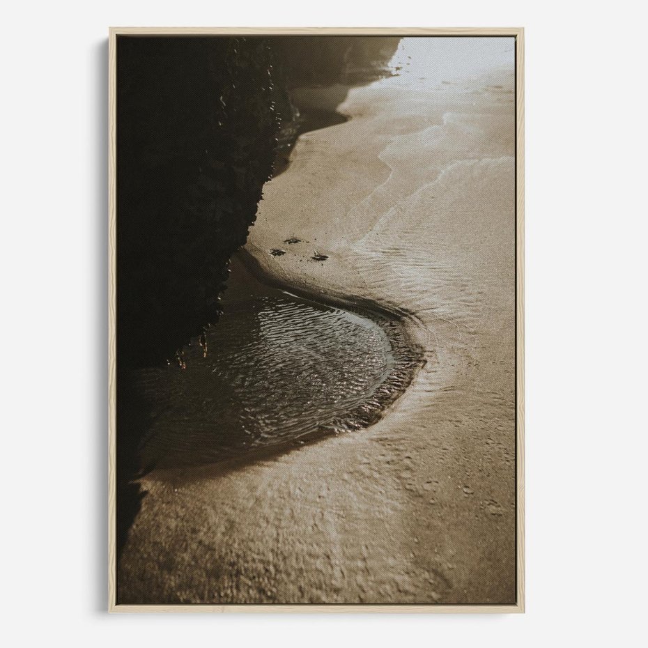 Obraz w ramie 50x70 - Relaksujący Raj - plaża, morze - rama drewno