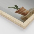 Zestaw obrazy w ramie 30x40 galeria - Kaktusy, w, doniczkach, boho - rama drewno