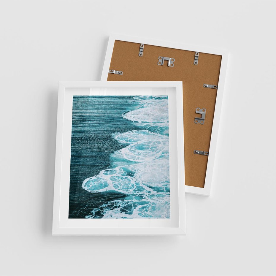 Plakat w ramie 40x50 - Morska potęga - morze, ocean - rama biała