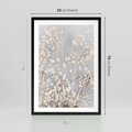 Plakat w ramie 50x70 - Białe Drobne Kwiaty - gipsówka, białe drobne kwiatki - rama czarna