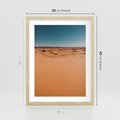 Plakat w ramie 30x40 - Piasek w Przytulnym Wnętrzu - pustynia, piasek - rama drewno