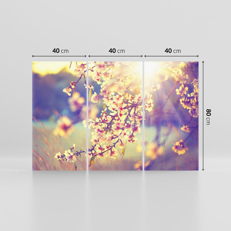 Obraz na płótnie 120x80 - Kwiatowa Wiosna - kwiaty, wiosna