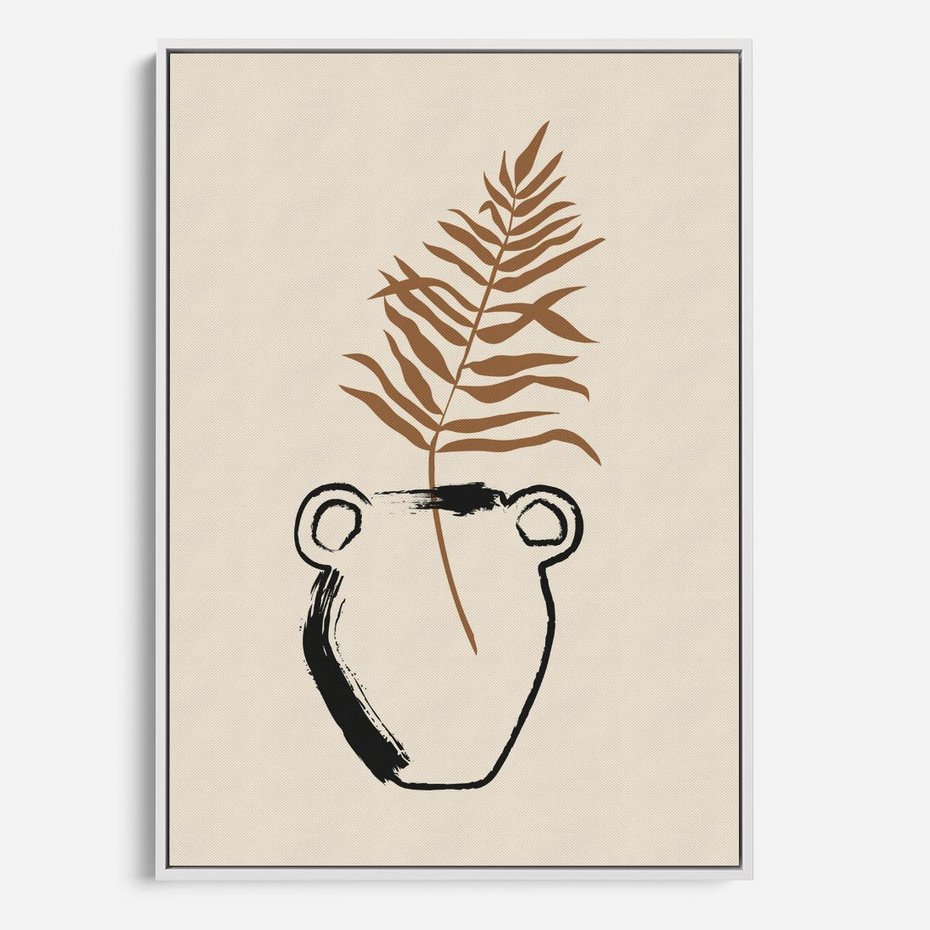 Obraz w ramie 80x120 - Wewnętrzne Opowieści - boho, nowoczesna sztuka - rama biała