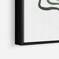 Obraz w ramie 70x100 - Zielony Profil - abstrakcja, zielony portret z profilu - rama czarna