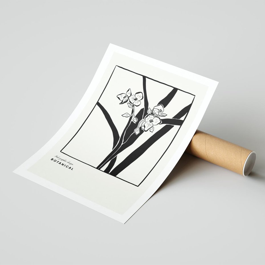 Plakat bez ramy 21x30 - Symfonia kwiatowej ekspresji - kwiat, grafika