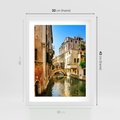 Plakat w ramie 30x40 - Magia Kanałów Weneckich - Wenecja, kanały - rama biała