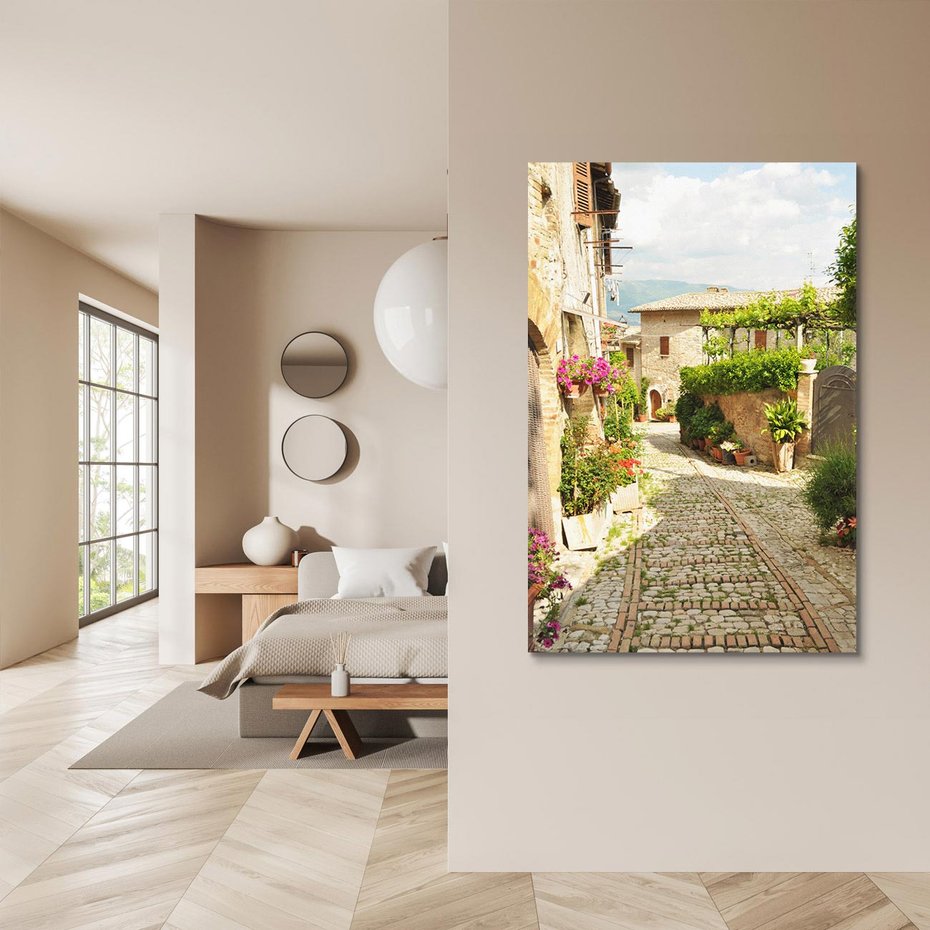 Obraz na płótnie 70x100 - Włoskie Uliczki - włoska, uliczka