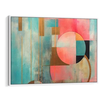 Obraz w ramie 120x80 - Abstrakcyjny Bałagan - abstrakcja, obraz olejny - rama biała