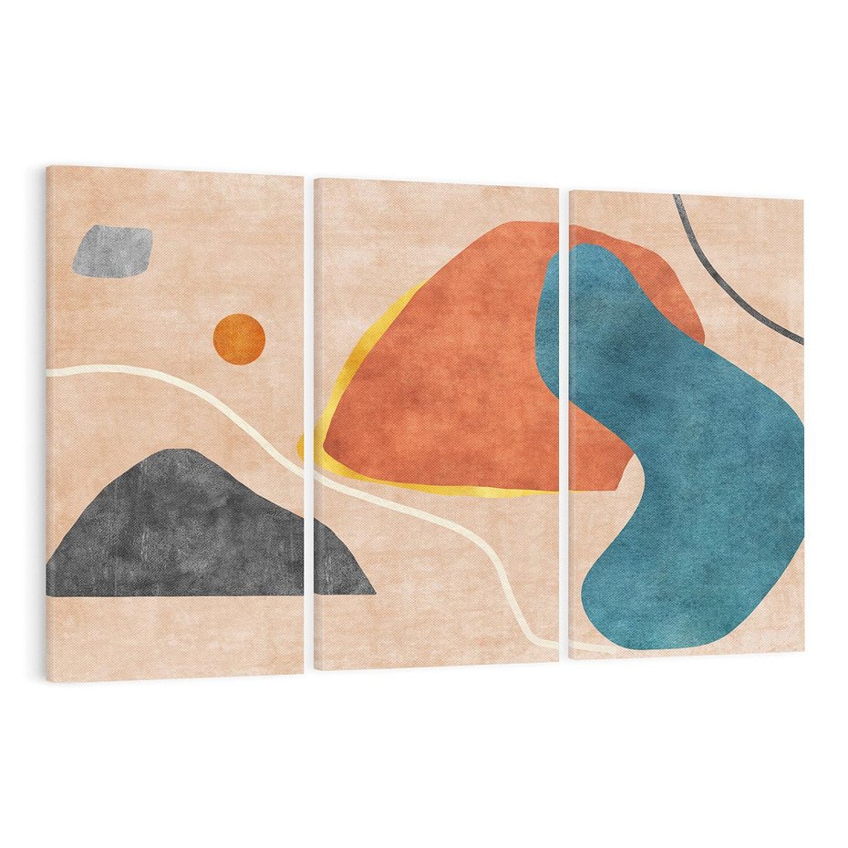 Obraz na płótnie 120x80 - Miedziana Ekspresja - abstrakcyjne kształty, plamy