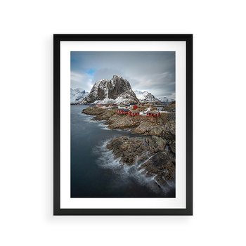 Plakat w ramie 40x50 - Skandynawia - górska odsłona - Skandynawia, góry - rama czarna