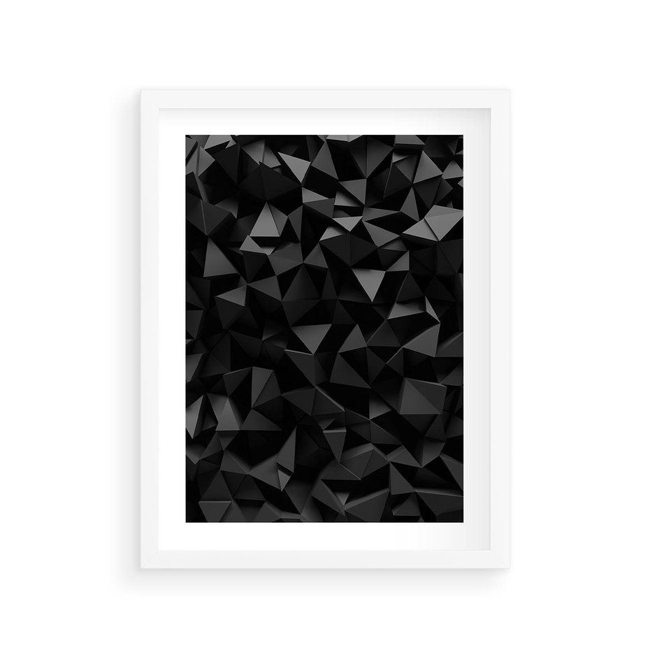 Plakat w ramie 30x40 - Geometryczna nowoczesność - geometryczne, nowoczesne - rama biała