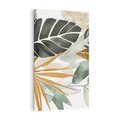 Obraz na płótnie 70x100 - Współbrzmienie wewnętrznego ja - kompozycja z tropikalnych liści, stonowane kolory
