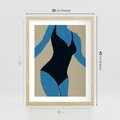Plakat w ramie 30x40 - Zaklęta Kompozycja - abstrakcyjny plakat, nowoczesna sztuka - rama drewno