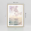 Plakat w ramie 50x70 - Pastelowa Plaża - plaża, pastelowe kolory - rama drewno