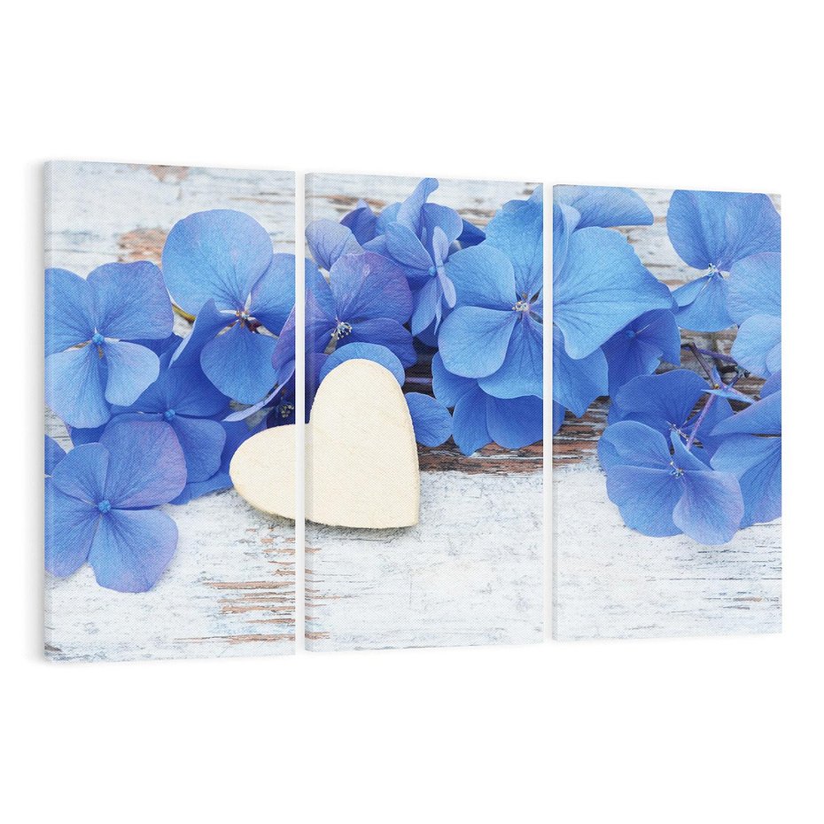 Obraz na płótnie 120x80 - Kwiatowe serce - kwiaty, serce