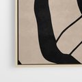 Obraz w ramie 50x50 - Obce Wariacje - abstrakcyjne linie, mroczny plakat - rama drewno