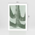 Plakat bez ramy 21x30 - Nurtująca Kompozycja Zieleni - abstrakcyjne delikatne zielone linie, podobne do gałęzi kwiatów
