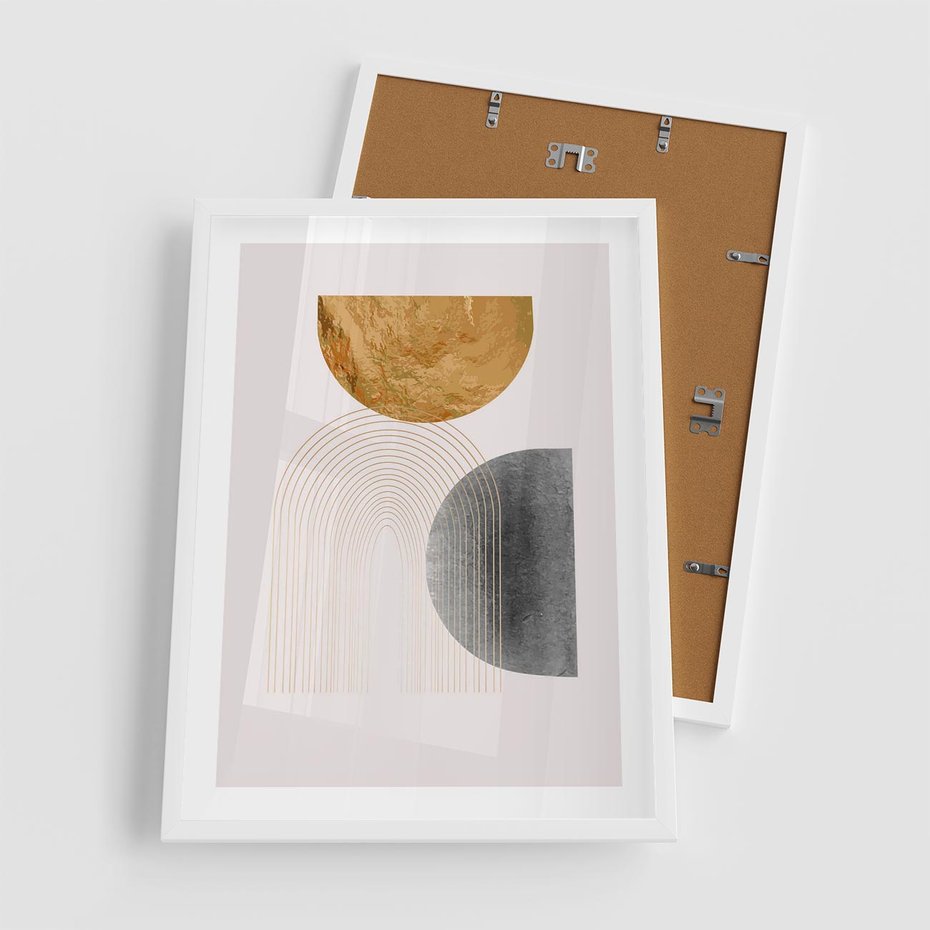 Plakat w ramie 50x70 - Nowoczesna Sztuka Geometrii - nowoczesna sztuka, modern - rama biała