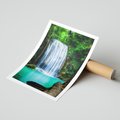 Plakat bez ramy 21x30 - : Moc Natury - wodospad, rzeka