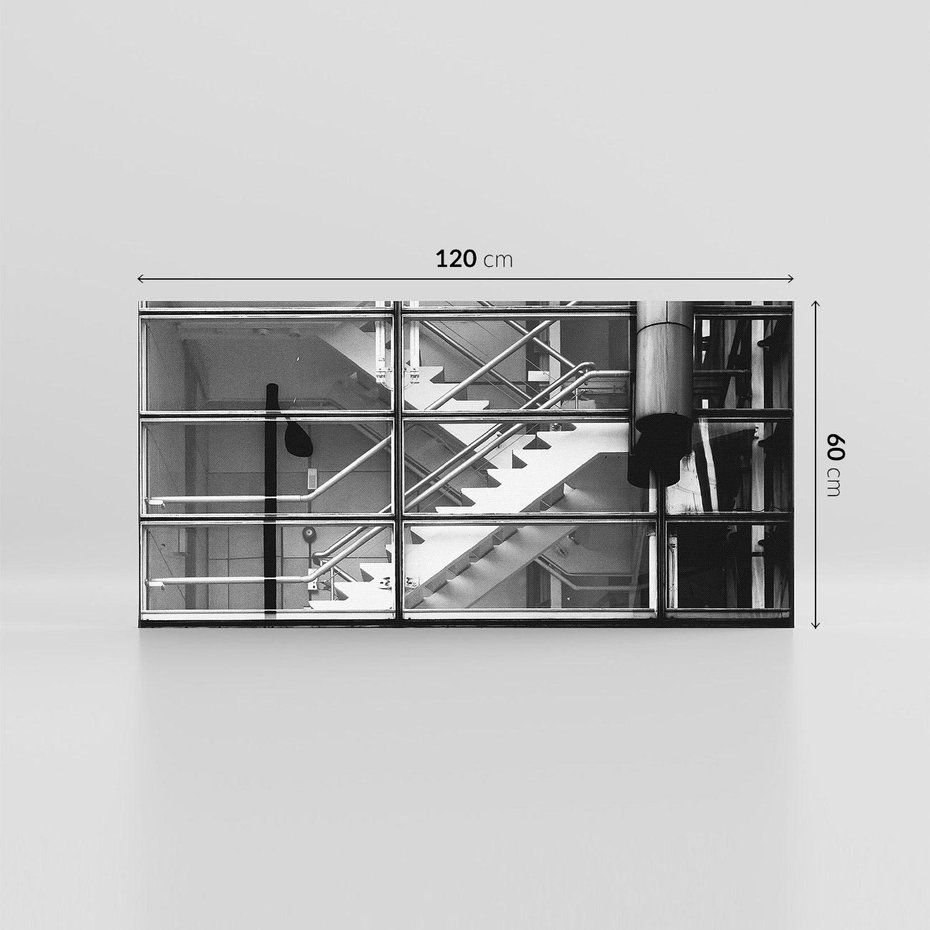 Obraz na płótnie 120x60 - Schody do architektonicznej przestrzeni - schody, architektura