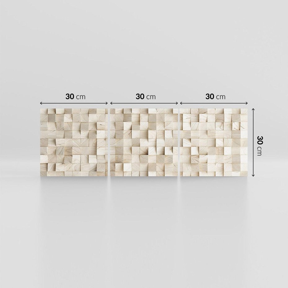 Obraz na płótnie 90x30 - Geometryczne 3D: Abstrakcyjna Harmonia - geometryczne, 3D