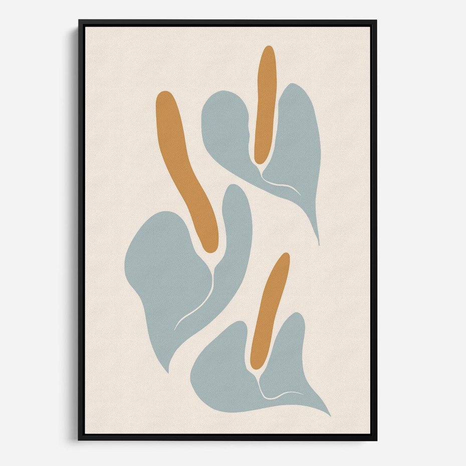 Obraz w ramie 70x100 - Kwiaty Pasteli - kwiaty, nowoczesne i minimalistyczne - rama czarna