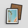 Plakat w ramie 30x40 - Letnie Marzenia - palmy, na tle nieba - rama czarna