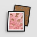 Plakat w ramie 40x50 - Różowy Liść Monstery - różowy liść monstery, nowoczesna fotografia - rama czarna