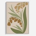 Obraz w ramie 50x70 - Minimalizm z Roślinami - nowoczesny plakat, roślinność - rama biała