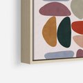 Obraz w ramie 50x50 - Kolorowe Echo Boho - abstrakcyjny obraz, geometryczna kompozycja - rama drewno