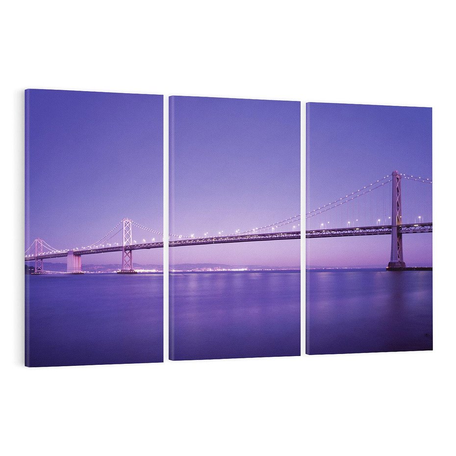 Obraz na płótnie 120x80 - Most nad rzeką w USA - most, rzeka