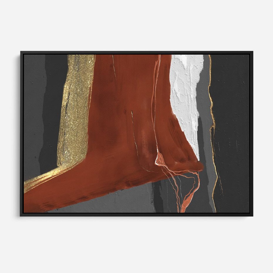 Obraz w ramie 100x70 - Abstrakcyjna impresja - abstrakcja, nowoczesny - rama czarna