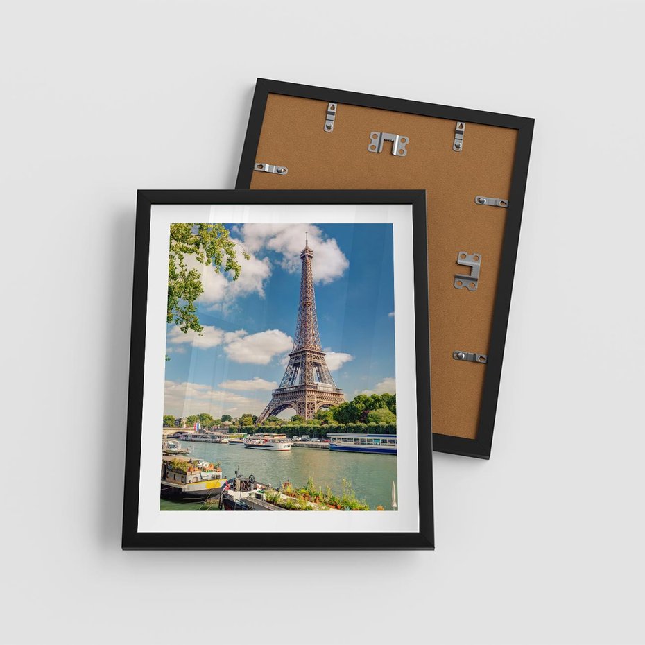 Plakat w ramie 40x50 - Paryżska ikona Francji - wieża Eiffla, Paryż - rama czarna