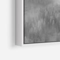 Obraz w ramie 80x120 - Szare Góry - zamglony krajobraz, las - rama biała