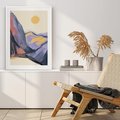 Plakat bez ramy 21x30 - Ponad Szczytami - pastelowy krajobraz, nowoczesny plakat