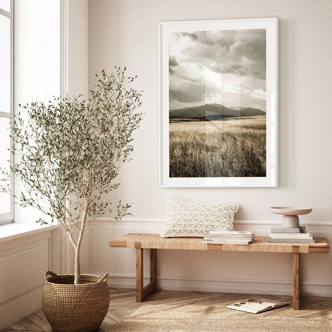 Plakat bez ramy 50x70 - Nostalgiczny Krajobraz - pole, krajobraz