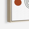 Obraz w ramie 80x120 - Kontury Harmonii - nieregularne linie, koła - rama drewno