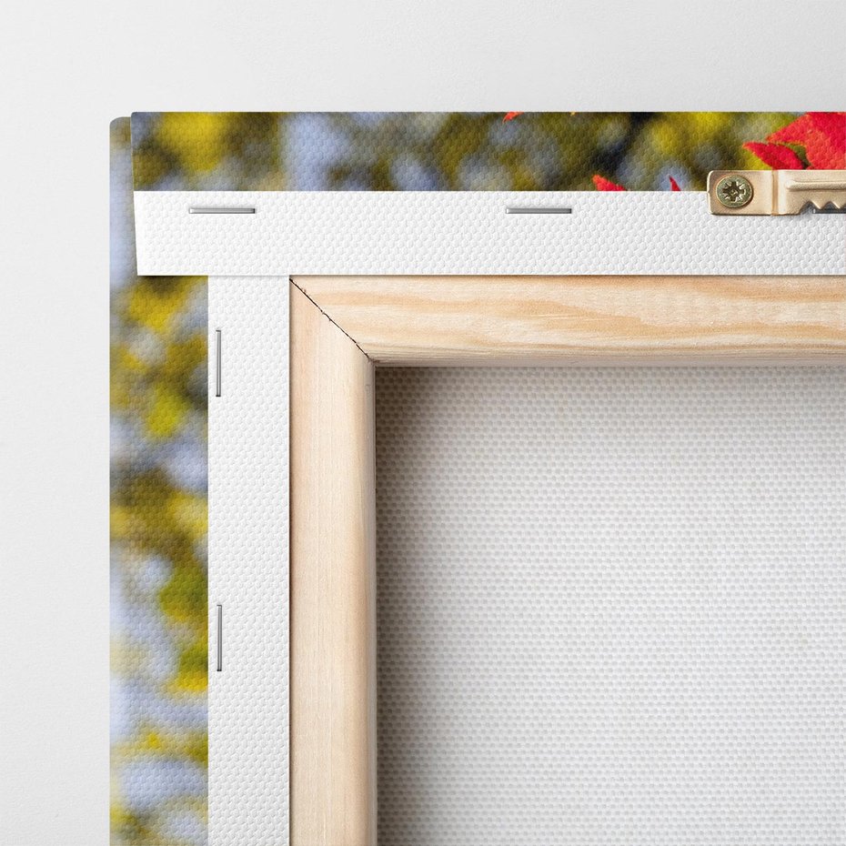 Obraz na płótnie 90x30 - Jesienny Urok Drzewa i Opadających Liści - drzewo, liście