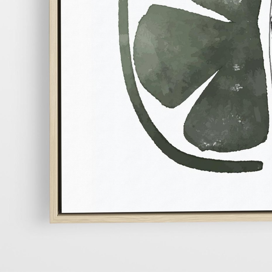 Obraz w ramie 50x50 - Cytrynowe Echo - minimalistyczny plakat, cytryna - rama drewno