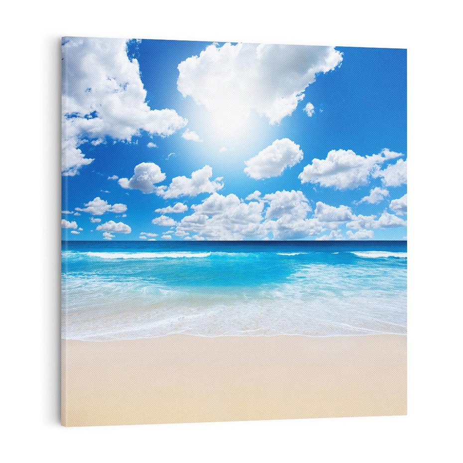 Obraz na płótnie 50x50 - Wakacyjna plaża - plaża, wakacje