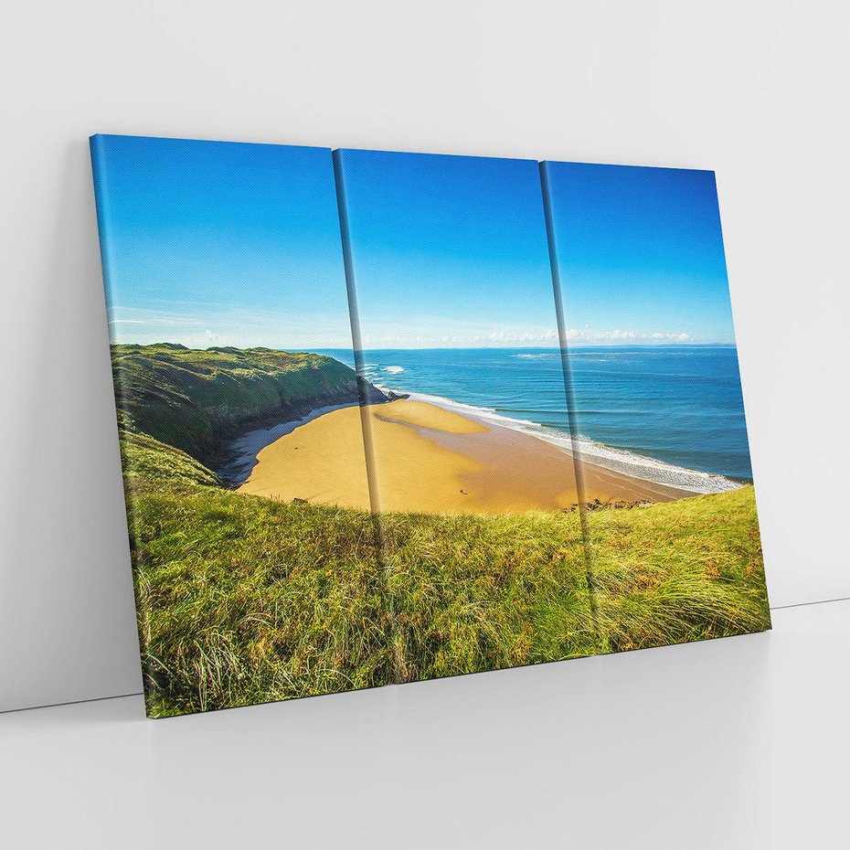 Obraz na płótnie 120x80 - Morze na Plaży - Błękitne Rajskie Zakątki - morze, plaża