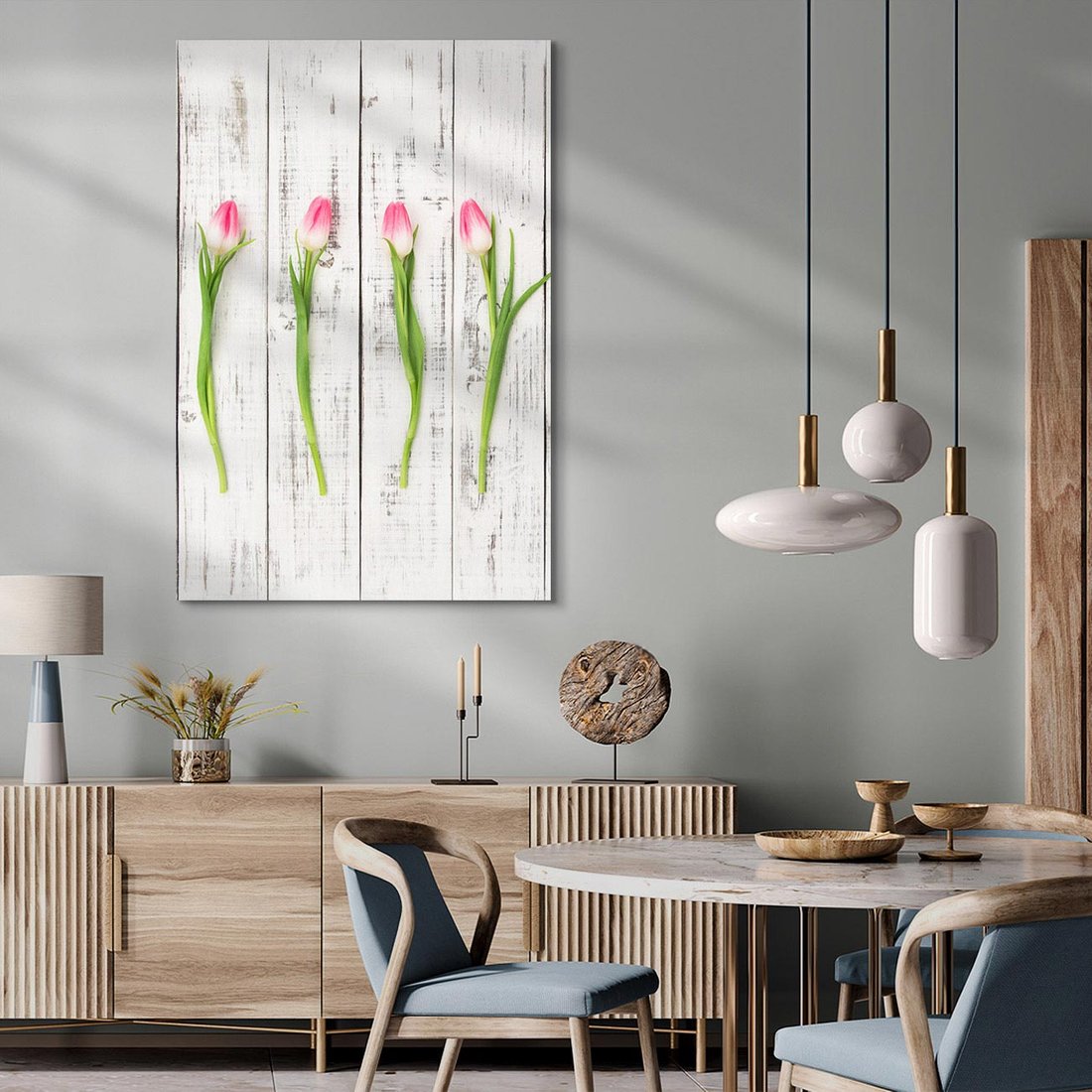 Obraz na płótnie 80x120 - Kwintesencja Piękna - kwiaty, tulipany