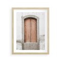 Plakat w ramie 40x50 - Śródziemnomorskie Drzwi Czasu - fotografia starych drzwi, śródziemnomorska architektura - rama drewno