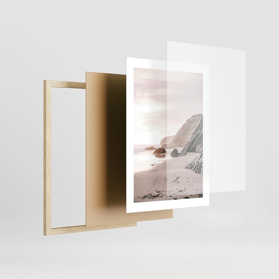 Plakat w ramie 30x40 - Przybrzeżna Piękność - klify, skały nad morzem - rama drewno