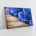 Obraz na płótnie 100x70 - Kwiatowy niebieski: Subtelność natury - kwiaty, niebieski