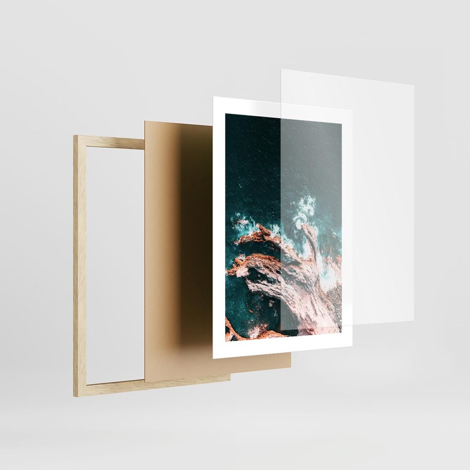 Plakat w ramie 30x40 - Morze w Perspektywie - morze, ocean - rama drewno