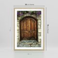 Plakat w ramie 50x70 - Tajemnicze stare drzwi - stare, drzwi - rama drewno