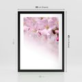 Plakat w ramie 30x40 - Kwitnąca Wiśnia - kwiaty, kwitnącej - rama czarna