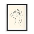 Plakat w ramie 50x70 - Tajemniczy Rytm - kobieta, posąg - rama czarna